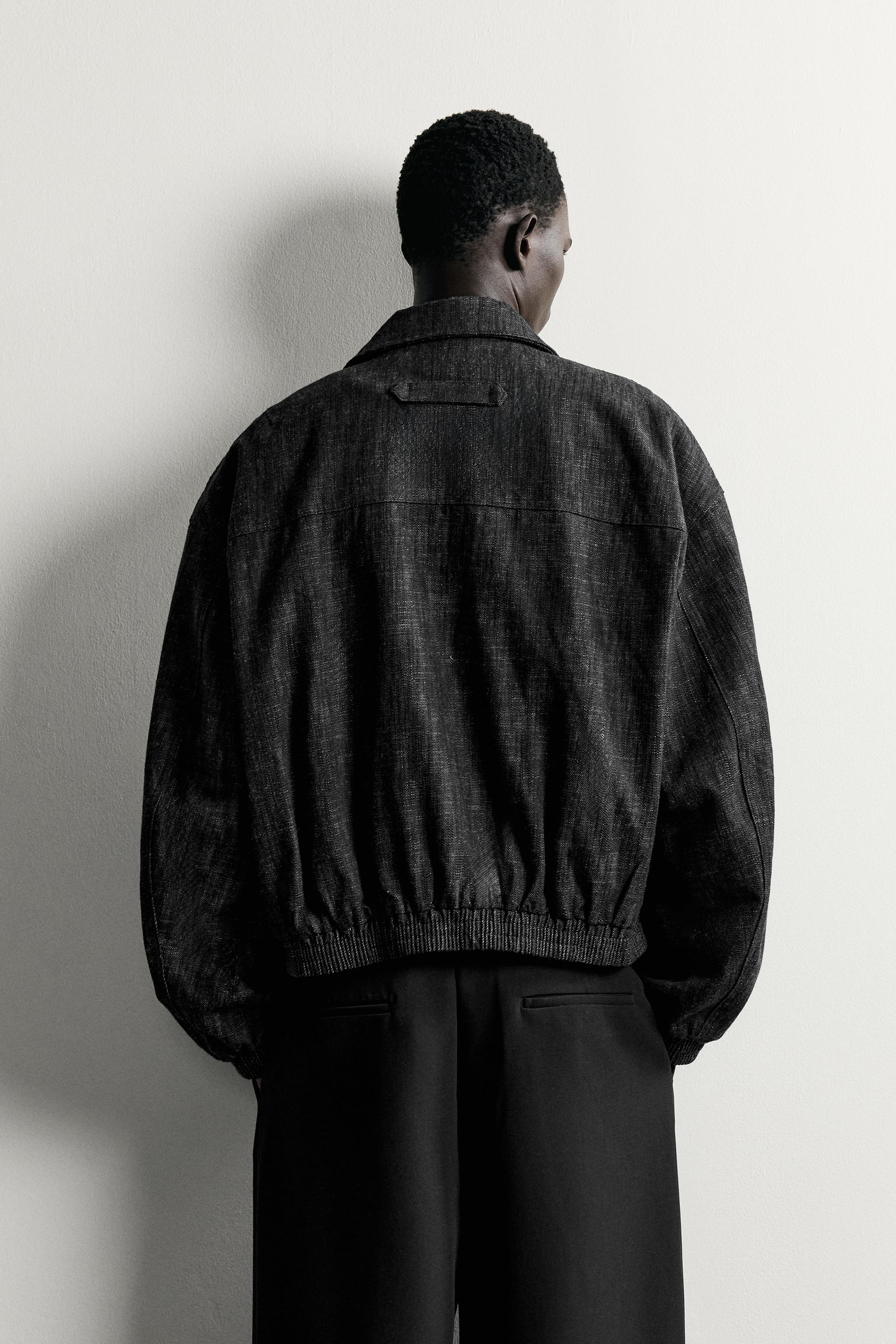 COTTON-BLEND STRUCTURED JACKET